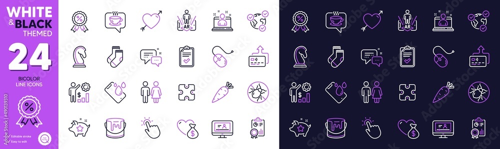 Card, Bed bugs and Smartphone waterproof line icons for website, printing. Collection of Puzzle, Carrot, Computer mouse icons. Inspect, Employees wealth, Employees messenger web elements. Vector Card, Bed bugs and Smartphone waterproof line icons for website, printing. Collection of Puzzle, Carrot, Computer mouse icons. Inspect, Employees wealth, Employees messenger web elements. Vector
