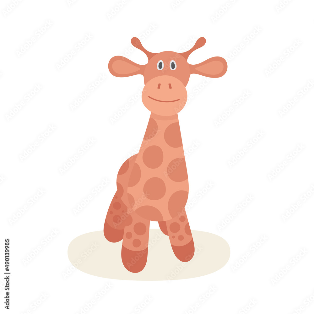 Obraz premium Giraffe. Cute giraffe illustration in cartoon style. Part of set.