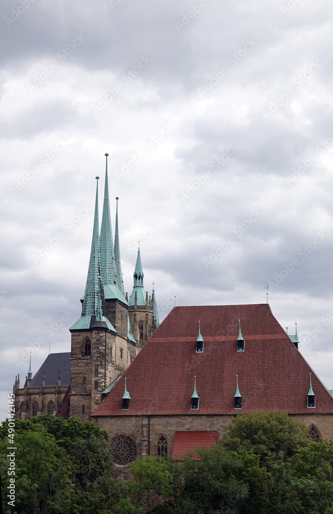 Fototapeta premium Severikirche und Dom in erfurt