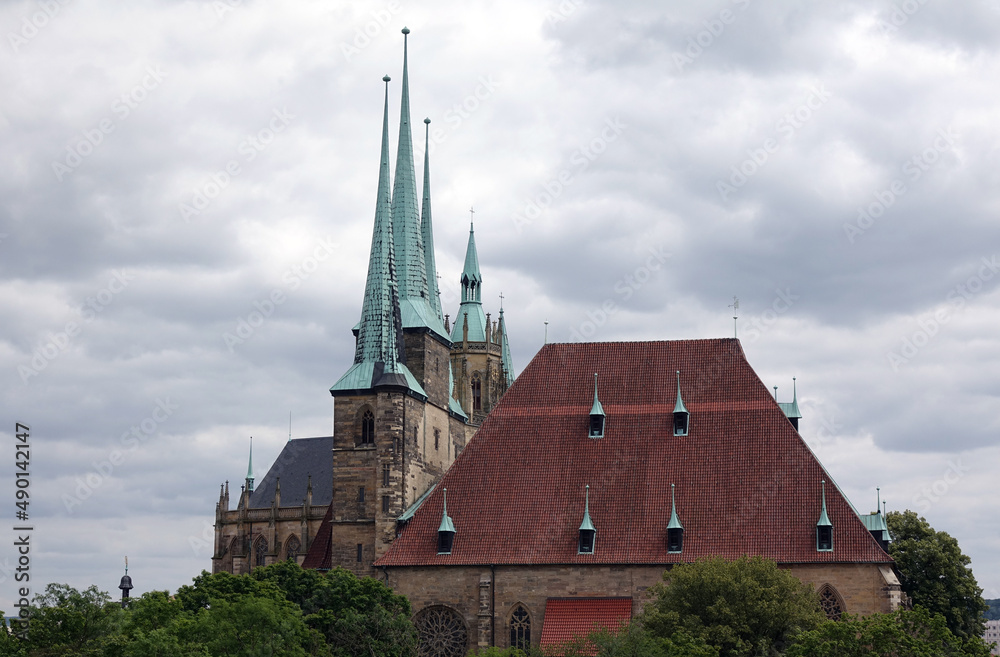 Fototapeta premium Severikirche und Dom in erfurt