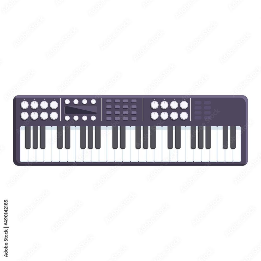 Dj synthesizer icon cartoon vector. Music keyboard. Audio instrument Dj synthesizer icon cartoon vector. Music keyboard. Audio instrument