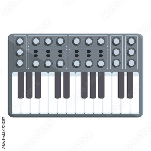 Acid synthesizer icon cartoon vector. Dj music. Audio controller