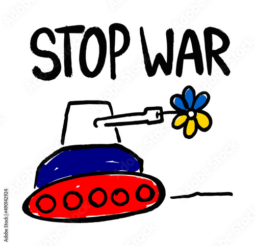Anti-war Stop war Concept Illustration Vector hand-drawn illustration