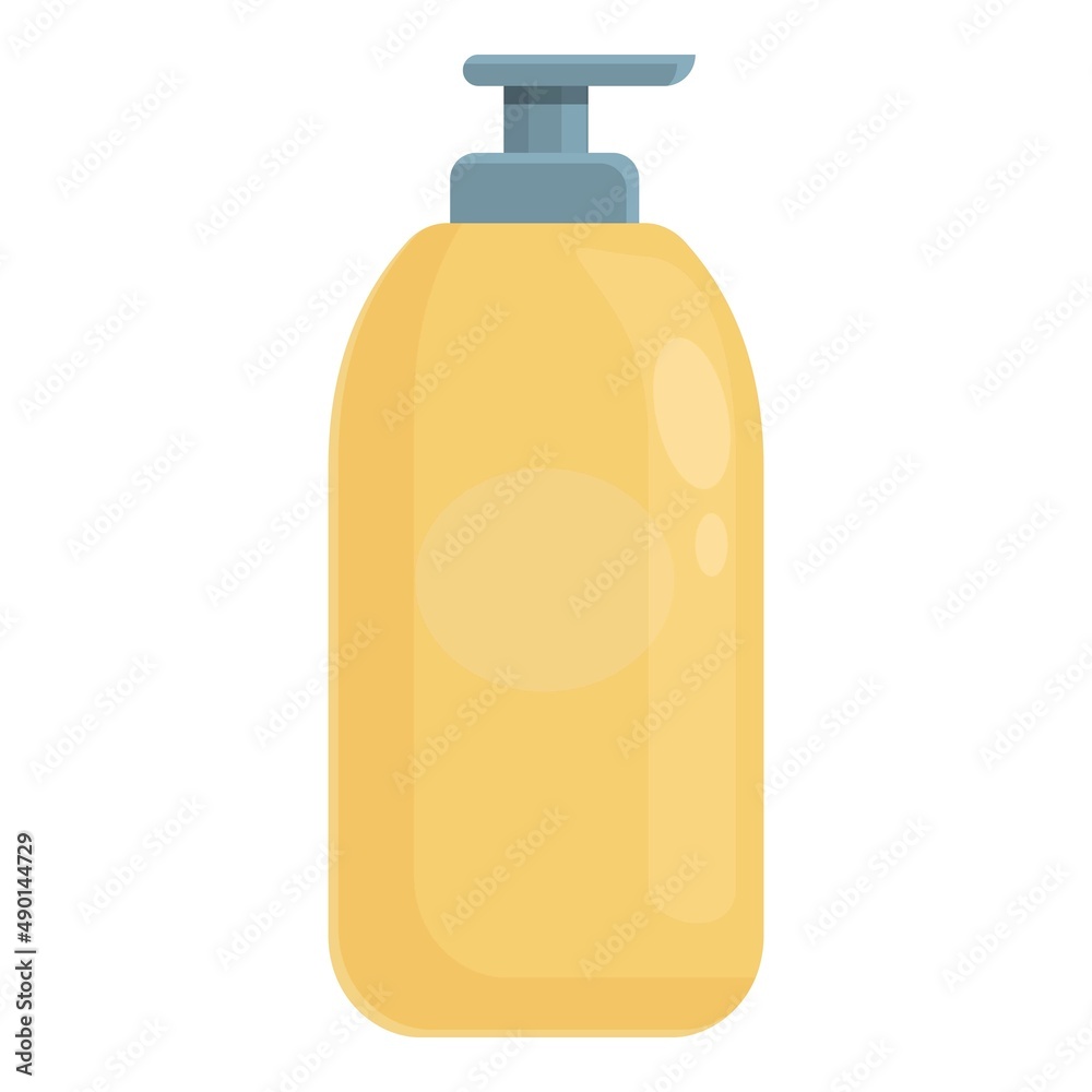 Shampoo dispenser icon cartoon vector. Cosmetic face. Cream care