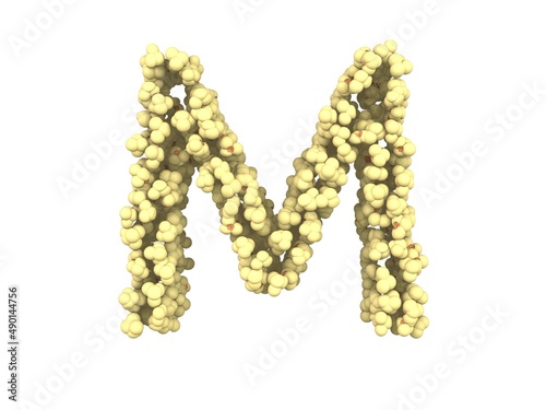 Popcorn Themed Font  Letter M