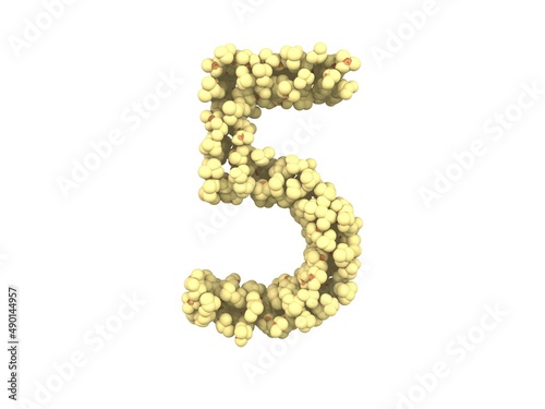Popcorn Themed Font  Number 5