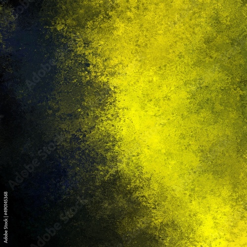 Black green yellow vintage antique old background with blur, gradient and watercolor texture. Space for artistic creation and graphic design. Grunge texture. Background paper texture.