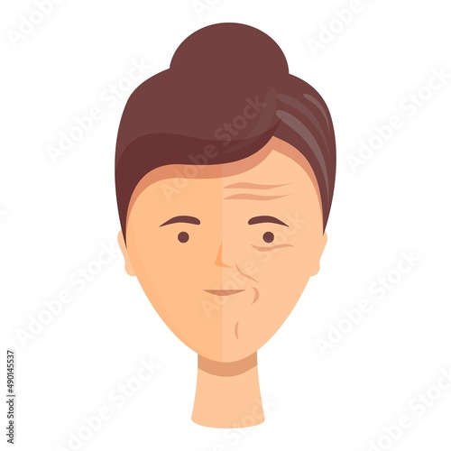 Anti aging cream icon cartoon vector. Cosmetic care. Skincare treatment