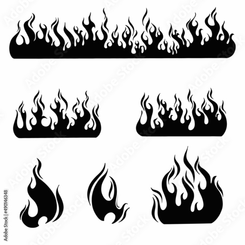 Fire & flames icon set