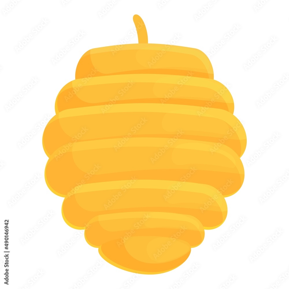 Gold behive icon cartoon vector. Honey bee. Nectar liquid Gold behive icon cartoon vector. Honey bee. Nectar liquid