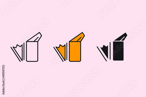 apiary smoker icons symbol vector elements for infographic web