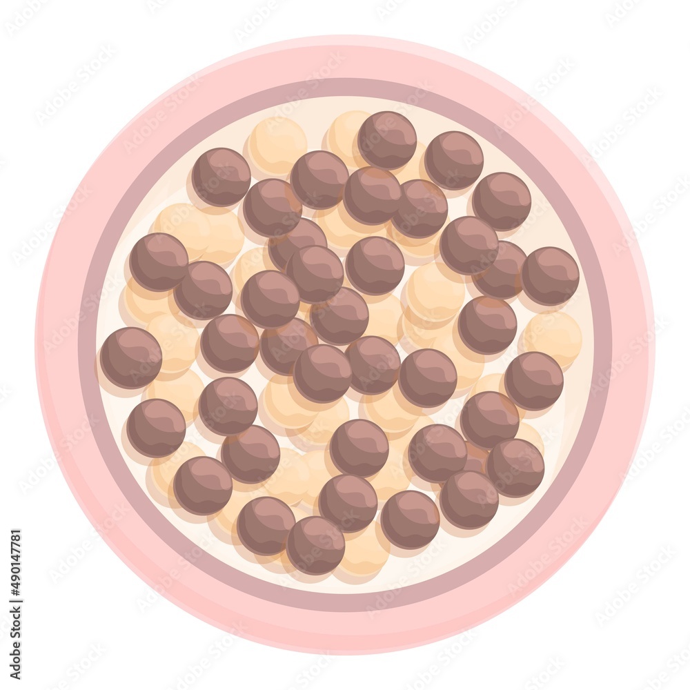 Muesli breakfast icon cartoon vector. Cereal bowl. Milk corn Muesli breakfast icon cartoon vector. Cereal bowl. Milk corn
