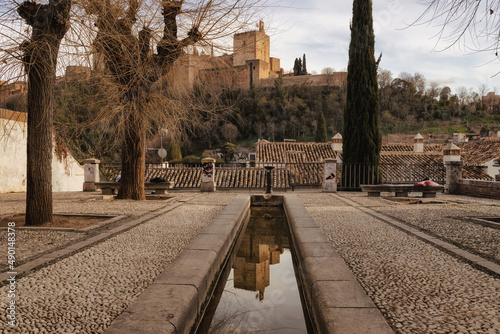 GRANADA, SPAIN - 06 FEBRUARY, 2022: Famous Alhambra in Granada, Spain on 06 FEBRUARY, 2022. photo