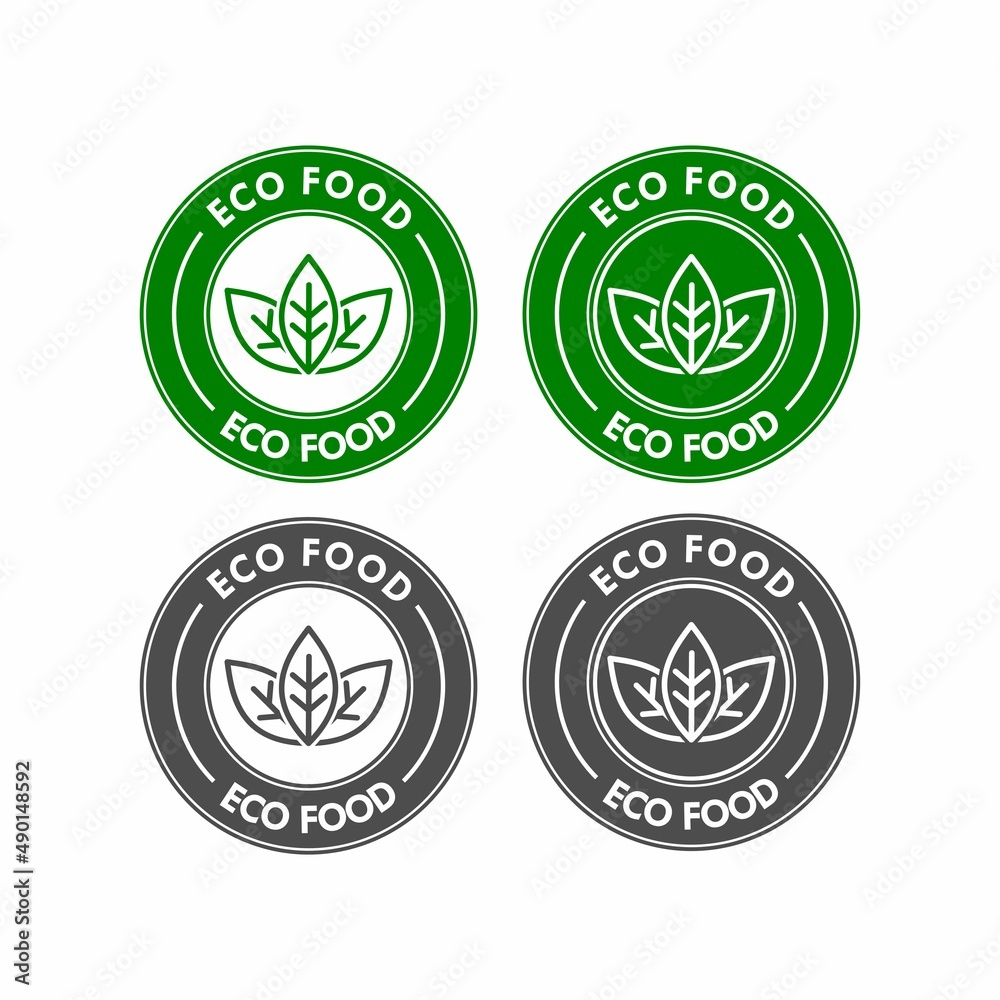 Eco food logo template illustration Eco food logo template illustration