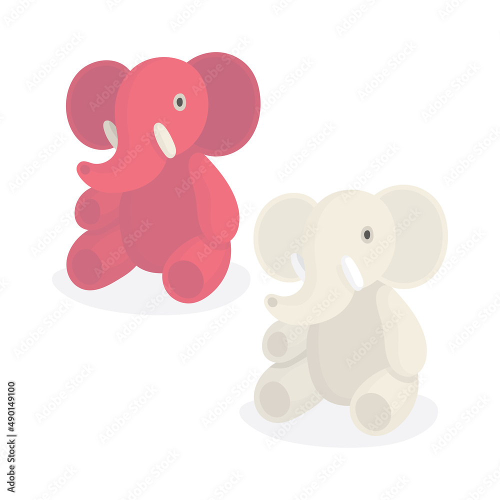 Elephant. Abstract elephant illustration in cartoon style. Part of set.