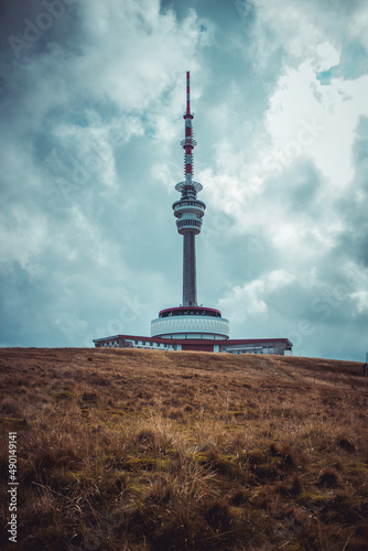 Vertical shot of Novorossiysk TV Tower in Krasnodar, Russia photo