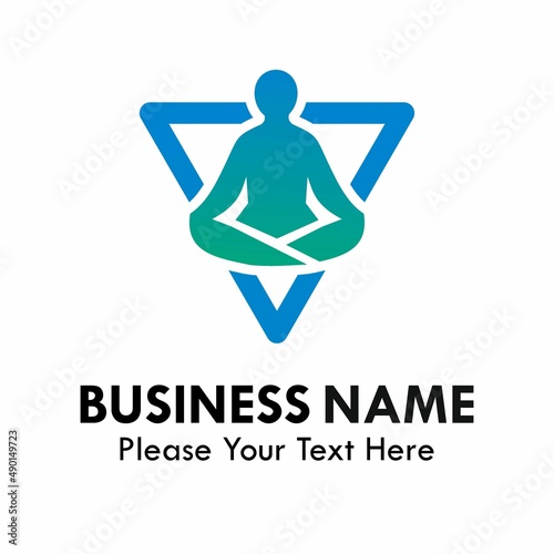 Yoga design logo template illustration