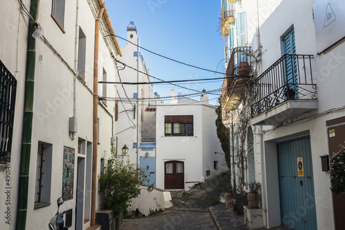 Fototapeta Naklejka Na Ścianę i Meble -  Beautiful little side streets in the small town of Cadaques in Spain
