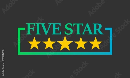Top rating for five stars service logo template illustration