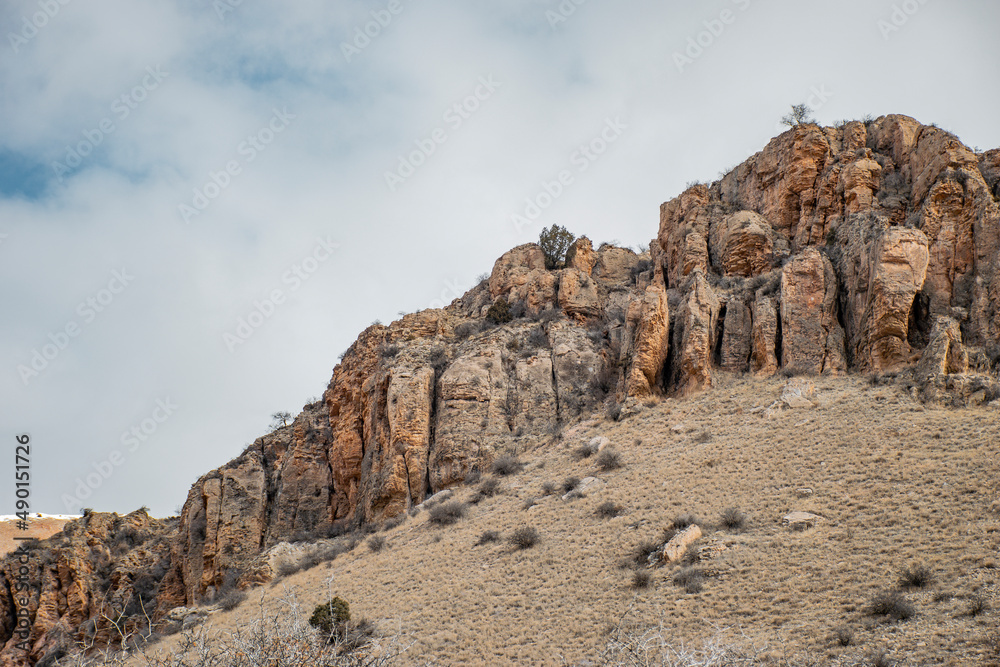 formation in the mountains in desert