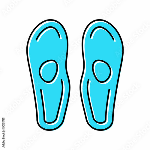 insoles for treatment flat feet color icon vector illustration