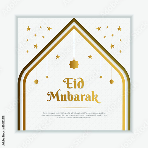 Eid Mubarak luxury ornamental Islamic background with Islamic pattern