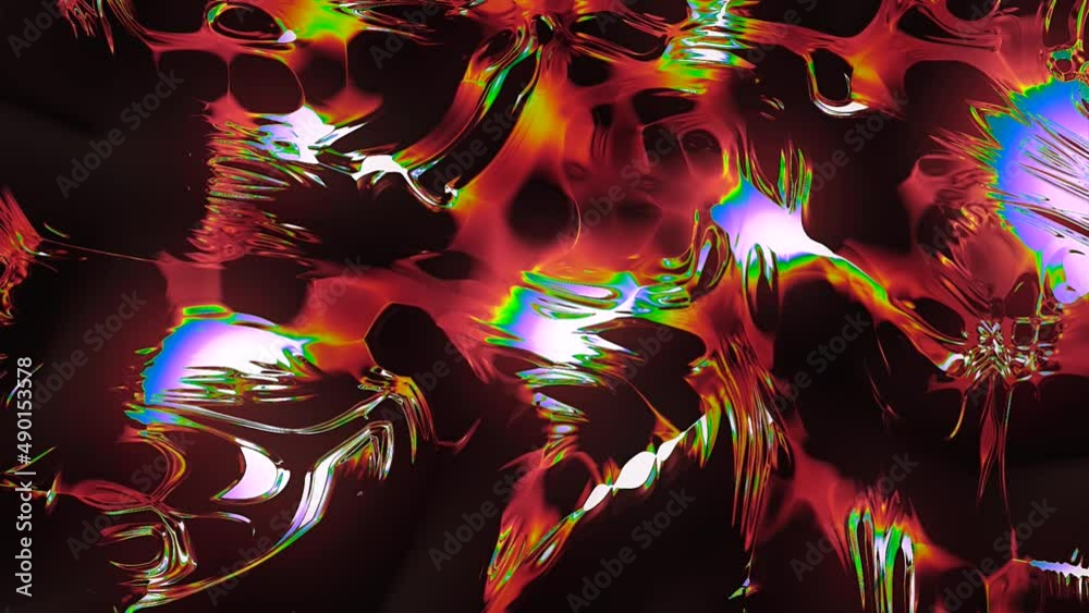 Video Stock Bright green and orange neon background. Motion. Shiny