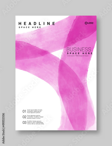 Abstract watercolor brochure template for your business