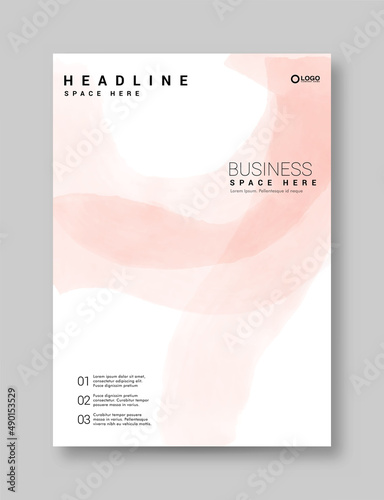 Abstract watercolor brochure template for your business