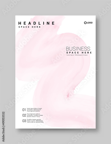 Abstract watercolor brochure template for your business