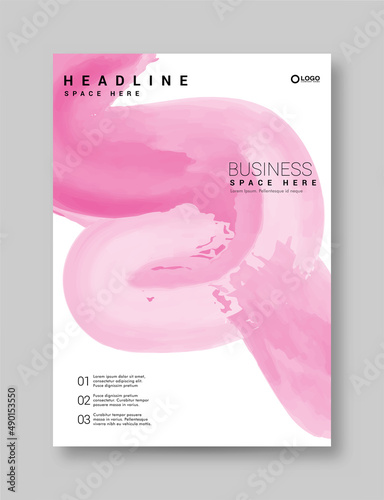 Abstract watercolor brochure template for your business