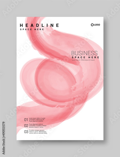 Abstract watercolor brochure template for your business