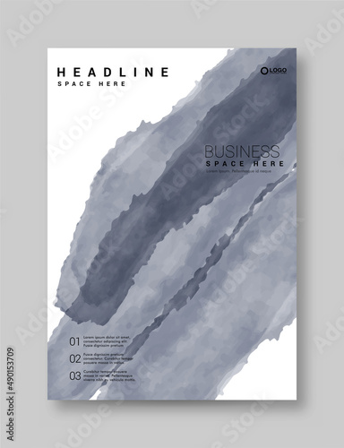 Abstract watercolor brochure template for your business