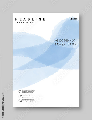 Abstract watercolor brochure template for your business