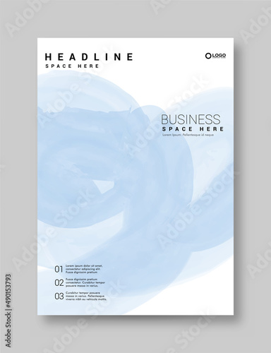 Abstract watercolor brochure template for your business