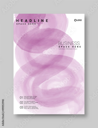 Abstract watercolor brochure template for your business