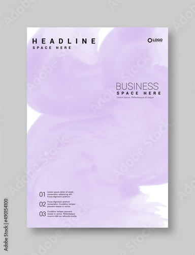 Abstract watercolor brochure template for your business