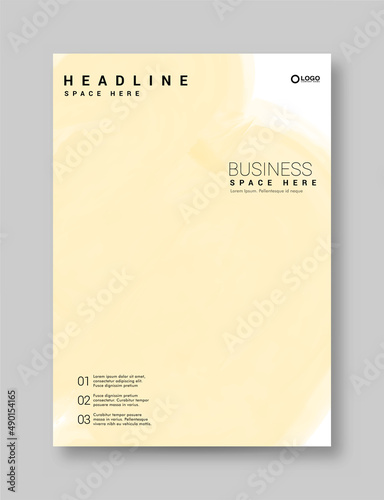 Abstract watercolor brochure template for your business