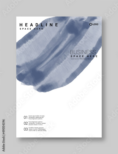 Abstract watercolor brochure template for your business