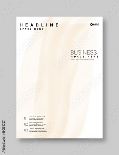 Abstract watercolor brochure template for your business