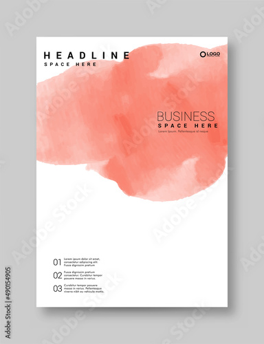 Abstract watercolor brochure template for your business