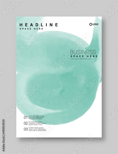 Abstract watercolor brochure template for your business