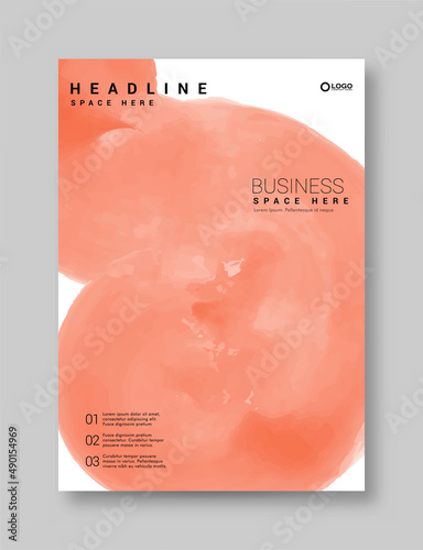 Abstract watercolor brochure template for your business