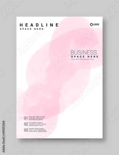 Abstract watercolor brochure template for your business