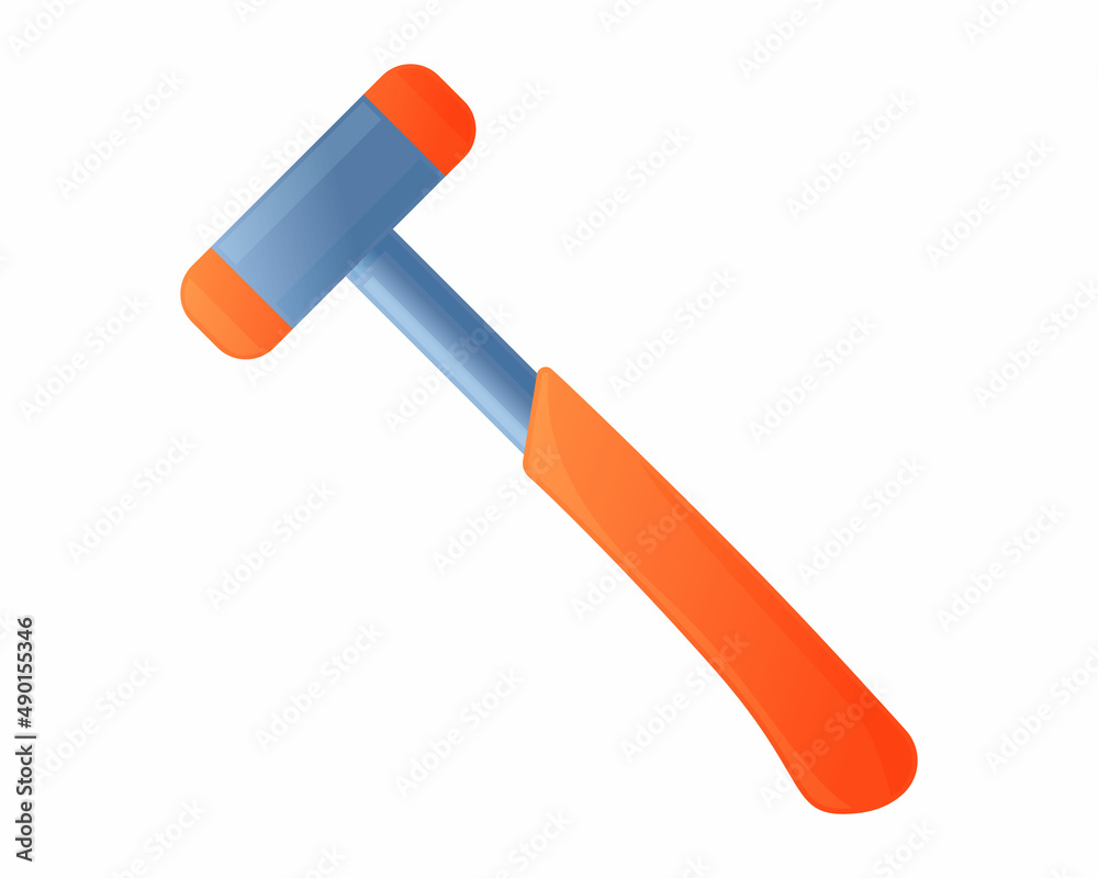 Vector illustration claw hammer isolated on white background. Carpenter or builder hammer vector icon in flat cartoon style. Handyman tool for home repair. Vector illustration claw hammer isolated on white background. Carpenter or builder hammer vector icon in flat cartoon style. Handyman tool for home repair.