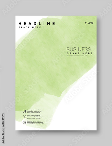 Abstract watercolor brochure template for your business