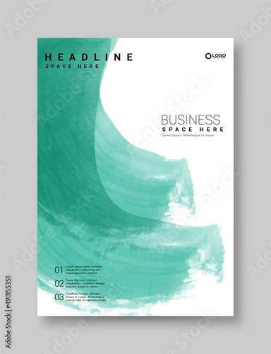 Abstract watercolor brochure template for your business
