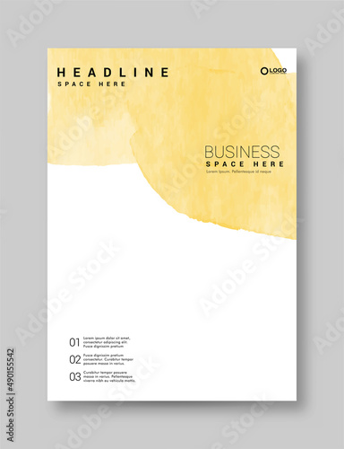 Abstract watercolor brochure template for your business