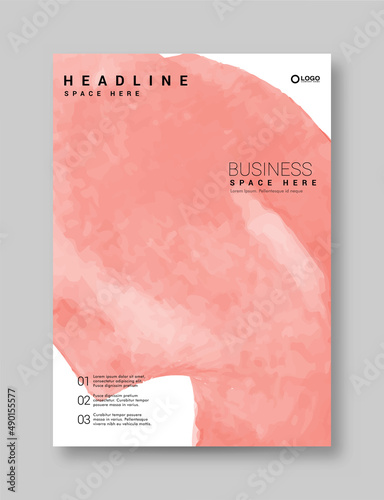 Abstract watercolor brochure template for your business