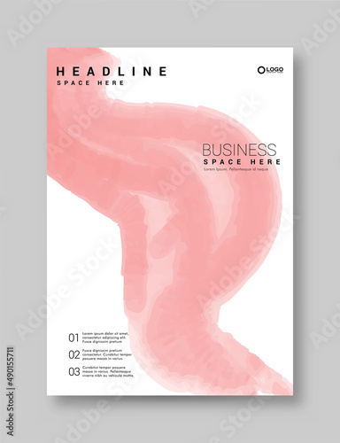 Abstract watercolor brochure template for your business
